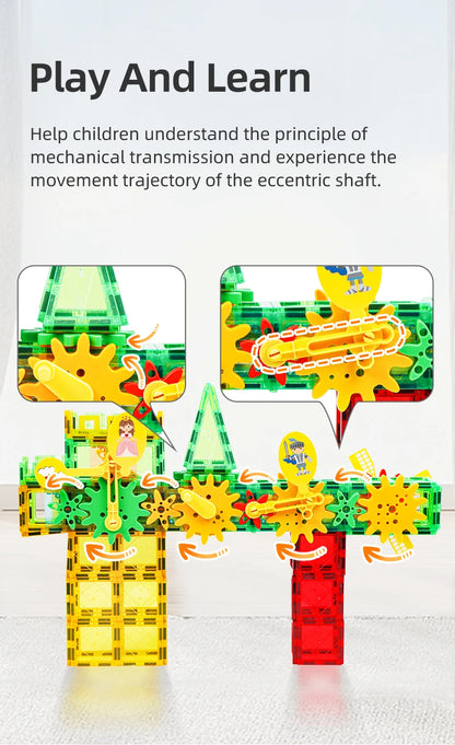 Magnetic Building Blocks Set Construction Game Children Montessori Educational Magnets Toys Magnetic Tiles For Toddlers Gift