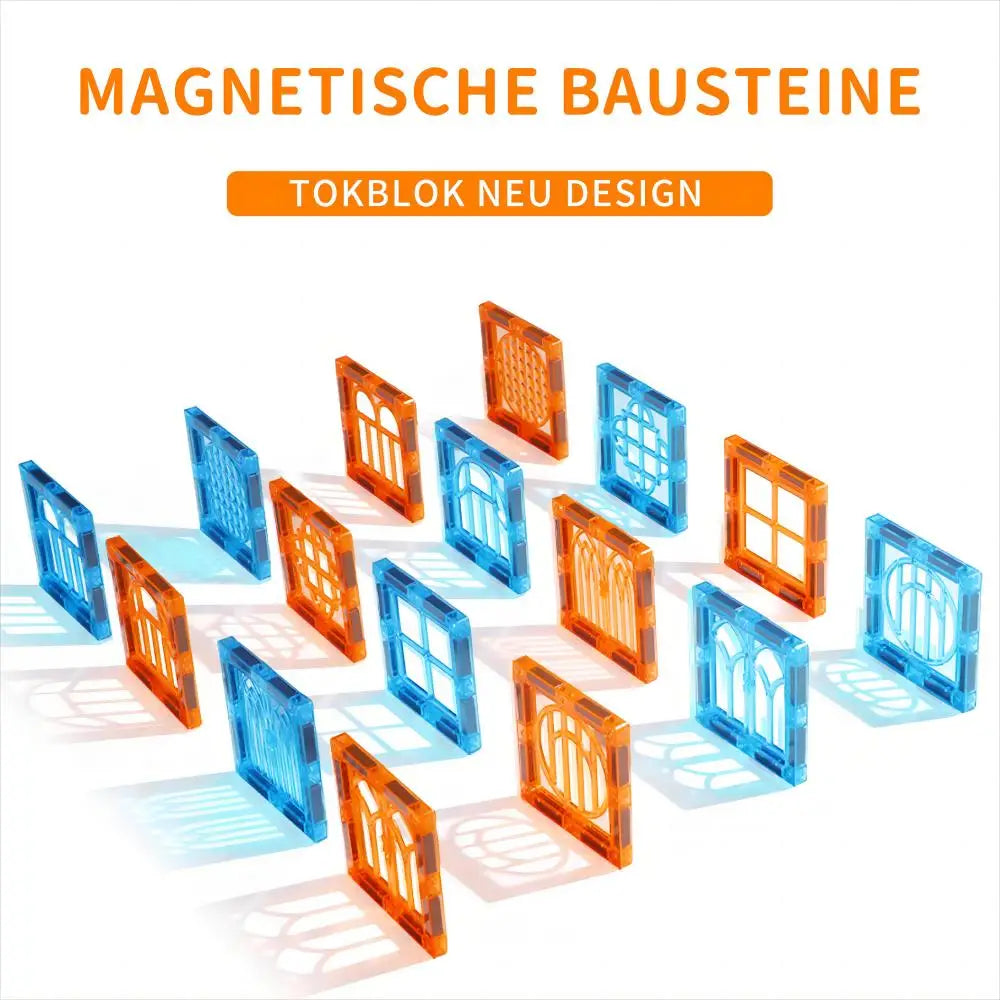 Magblock 86pcs Magnetic Building Blocks Construction Set Magnet Tiles Boys Girls Montessori Educational Game Toys For Kids Gifts