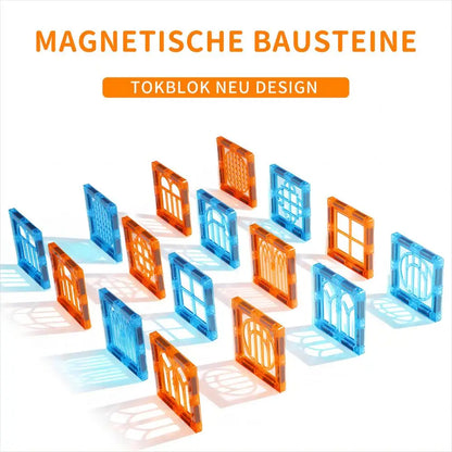 Magblock 86pcs Magnetic Building Blocks Construction Set Magnet Tiles Boys Girls Montessori Educational Game Toys For Kids Gifts