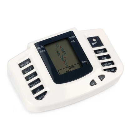 JR309 EMS Tens Massage Unit +16 Pads Russian Electrical Pulse Acupuncture Full Body Relax Muscle Massager Stimulator