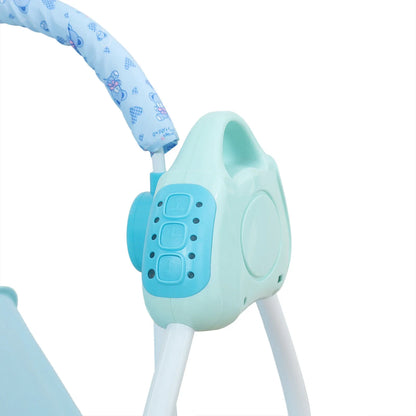 Blue Electric Baby Crib Cradle, 0-18 MonthsInfant Bed Auto Swing with Music, 25KG/55LBS Capacity, Foldable Baby Bassinet