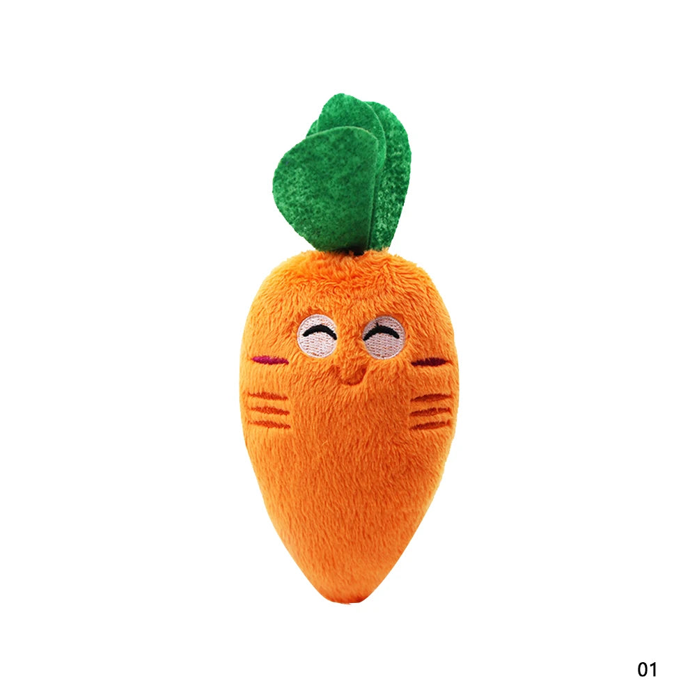 1Pc Pet Toys Fruit Animals Cartoon Dog Toy Stuffed Squeaking Cute Plush Puzzle for Dogs Cat Chew Squeaker Squeaky Toy