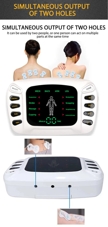 Electric Massager with 8 Massage Modes TENS Low Frequency Pulse EMS Muscle Stimulator for Relaxation