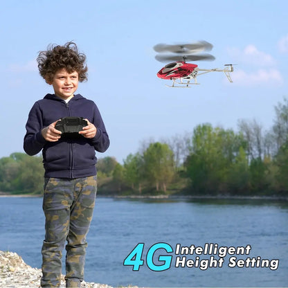 VATOS RC Helicopter for Boys 2.4G Remote Control Helicopter LED Light for Kids Fixed Height One-Key Take-Off Indoor Plane Gifts