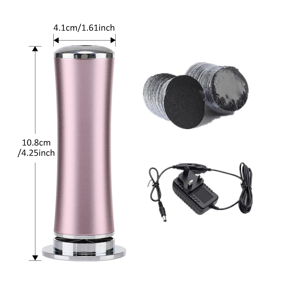 USB Rechargeable Electric Foot Care Callus Remover Nail Grinder Professional Foot Care File with replacement sandpaper tray