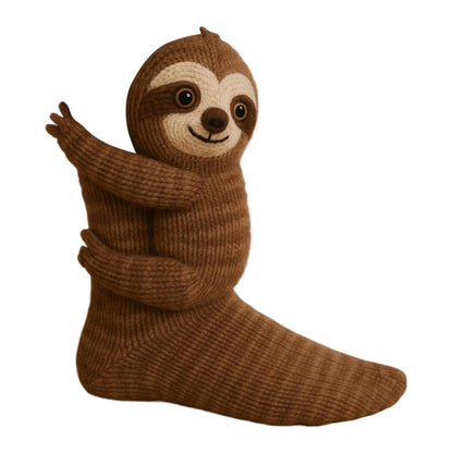 Crochet Animal Socks Breathable Hand Crocheted Plush Socks Moisture Wicking 3D Knit Warm Socks for Animal Lovers