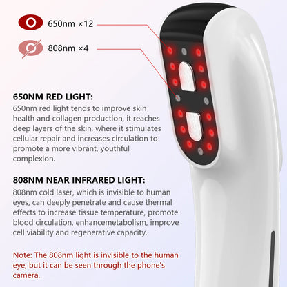 KTS Handheld Cold Laser Therapy Device 4x808nm LLLT Tens Infrared Light Therapy for Pain Relief&Joint Muscle Recovery
