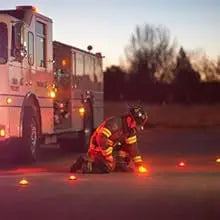 6 Pack LED Road Flare Emergency Light Roadside Safety Beacon Pan Flash Warning Light Kit for CarsTrucks Boats | 9 Flashing Modes