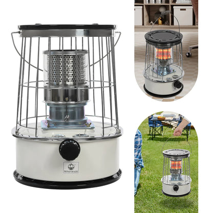Kerosene Heater Gas Camping Paraffin Heaters For Home Indoor Portable Heating Stove Oil 360° Surround Burner W/6L Fuel Tank