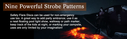 6 Pack LED Road Flare Emergency Light Roadside Safety Beacon Pan Flash Warning Light Kit for CarsTrucks Boats | 9 Flashing Modes