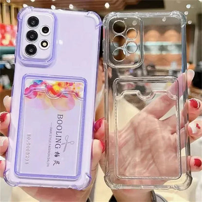 Clear Wallet Case for Samsung Galaxy A56 A55 A36 A26 A16 5G Card Cases Galaxy A54 A35 A25 A15 A34 A24 A14 A53 A33 A23 A52 Cover