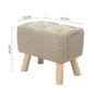 【Breeins】Linen Upholstered Ottoman Footstool with Pocket Chair Sofa Home Decoration