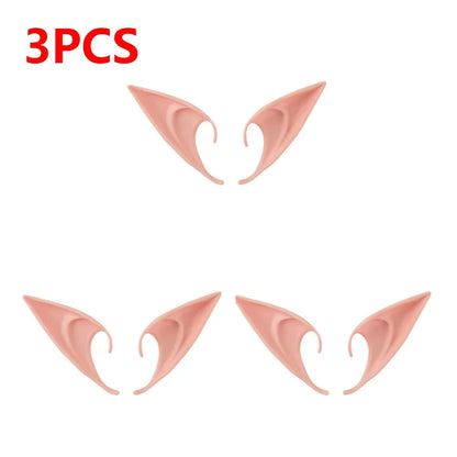 1-10Pairs Halloween Elf Ears,Latex Ears for Angel,Halloween Cosplay Decoration,Masquerade Costume,Fairy Photo Props for Girl