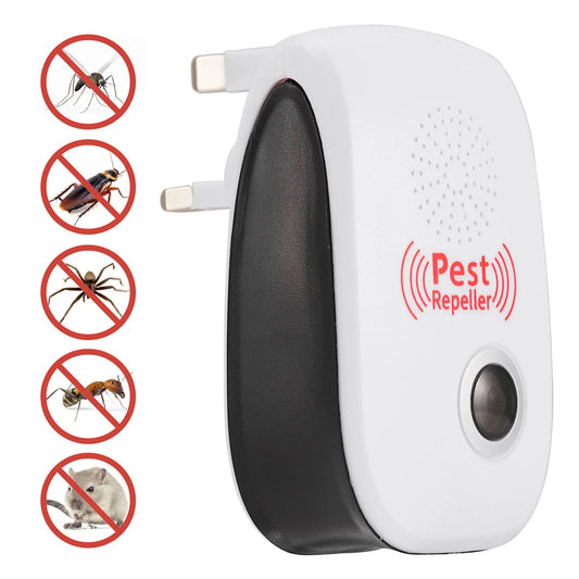 2Pcs Ultrasonic Pest Repeller Safe Mouse Cockroach Mosquito Insect Repeller Ultra-Silent Mice Repellent Home Pest Exterminato