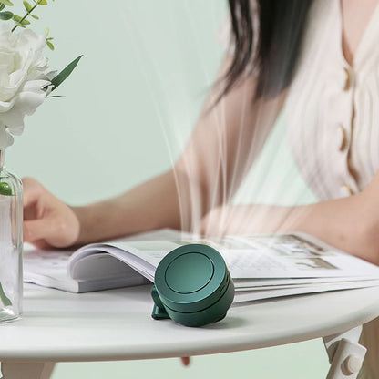 Mini Shirt Fan Wearable Handheld Fan Rechargeable Personal Body Fan for Outdoor Work Hiking Travel