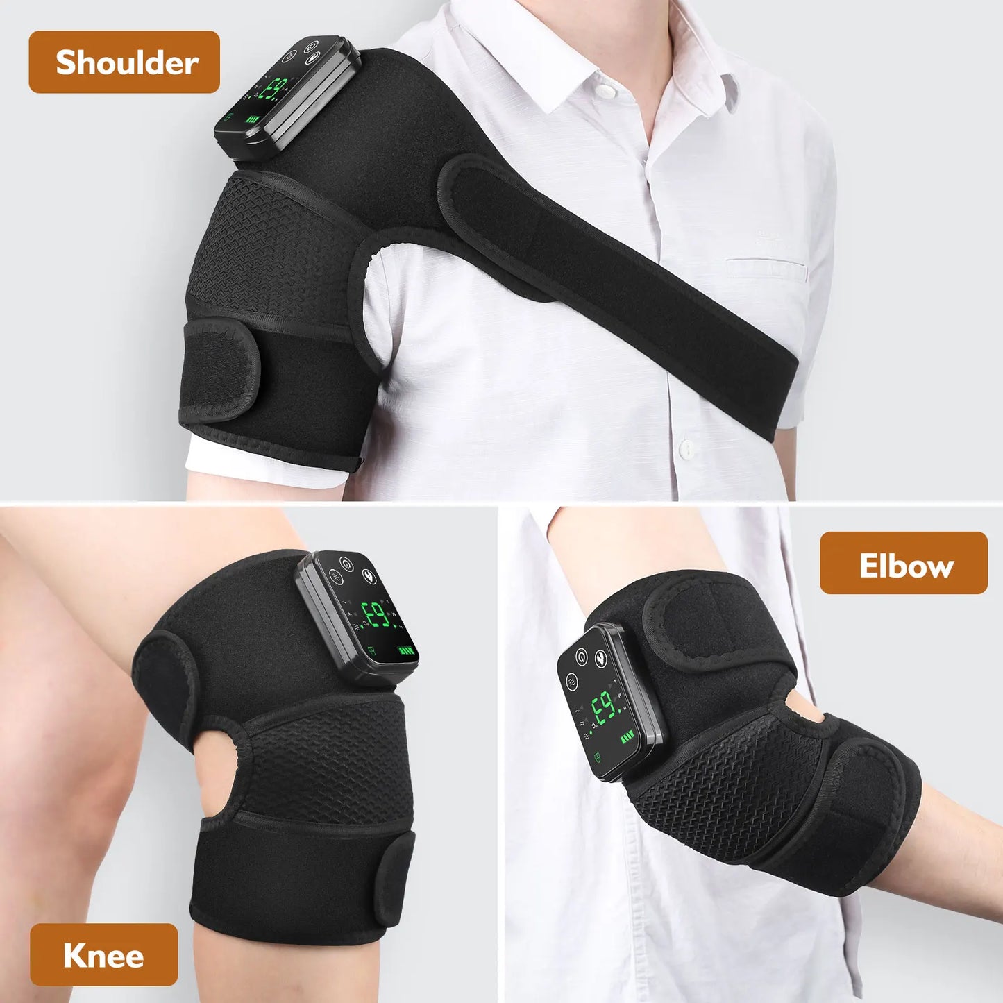 Eletric Heating Knee Massage Device Vibration Knee Pads for Shoulder Elbow Joint Warm Massage Thermal Knee Pad Blood Circulation