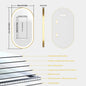 Gold Frame Oval Bathroom Mirror LED Lighted Anti-Fog Smart Vanity Mirror Anti-fog Dimmable Illuminated Innovative Makeup Mirror