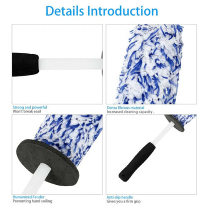 Car Wheel Cleaning Soft Brush Tool Tire Washing Clean Alloy Bristle Cleaner