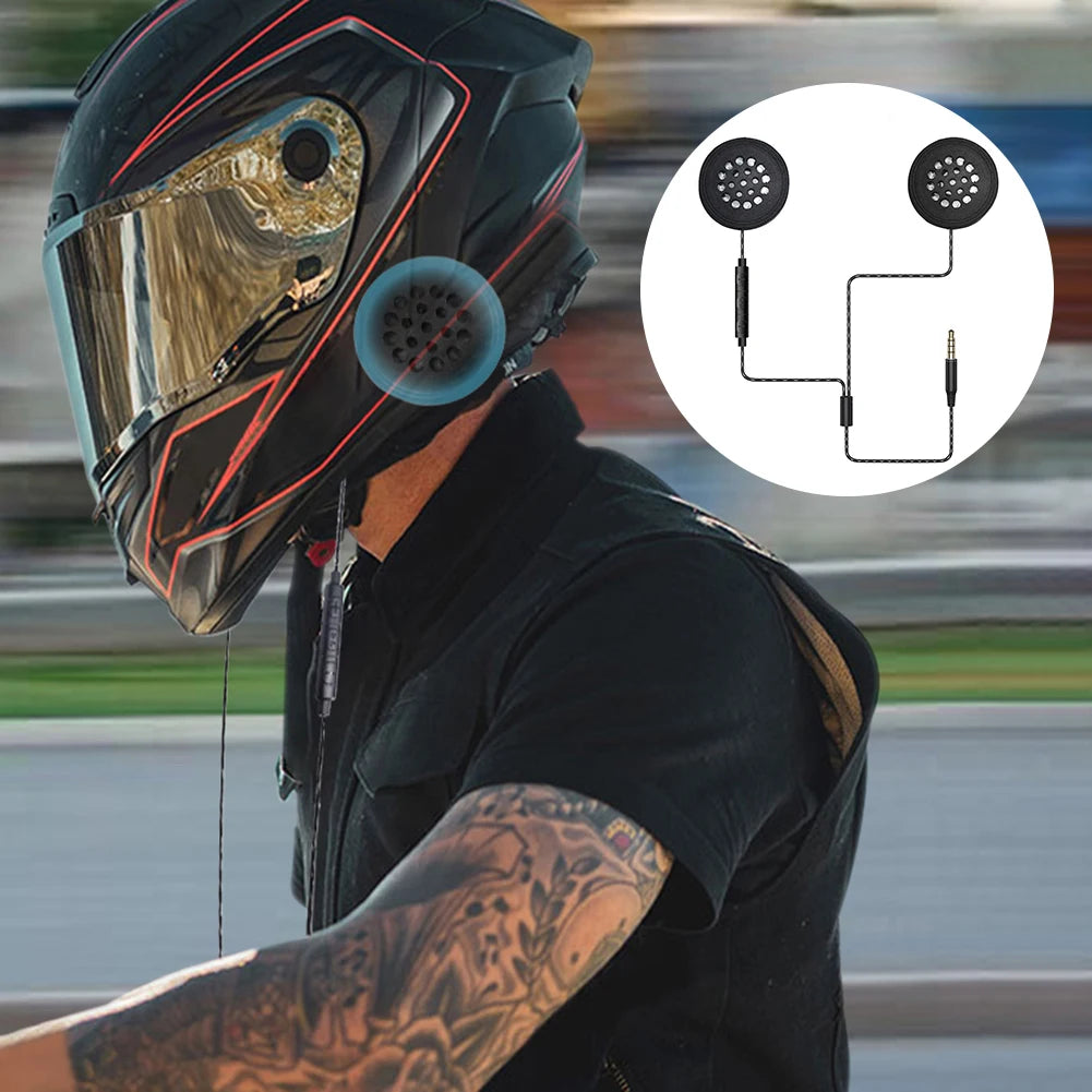 Motorcycle Helmet Headset Anti-interference Wireless Riding Headphone HiFi Wireless Stereo Earphone 3.5mm Port Music Earphone