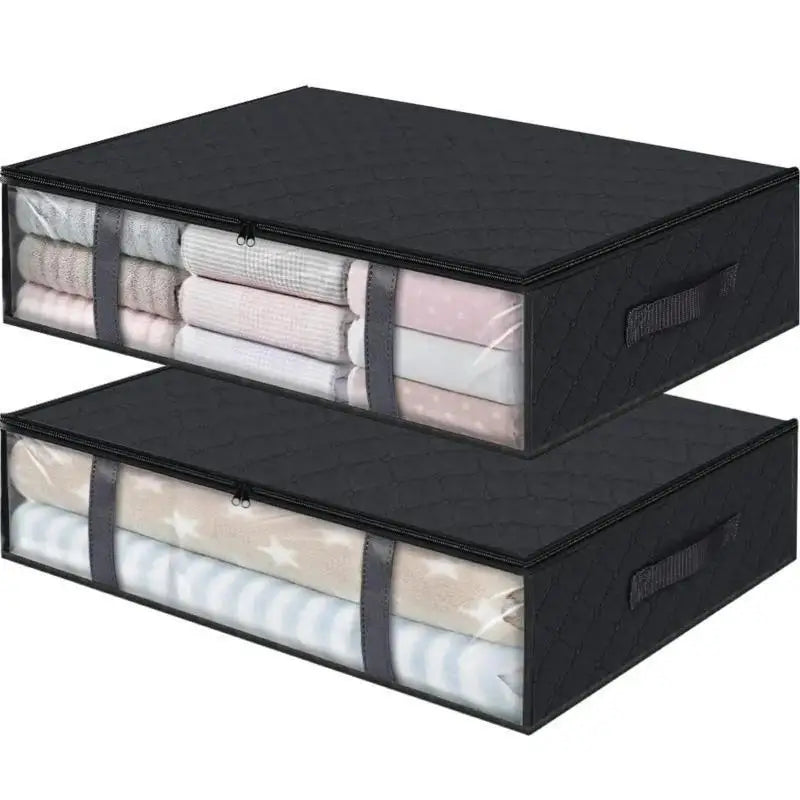 Underbed Storage Bag Portable Foldable Quilt Bag Wardrobe Clothes Storage Box Dustproof Organizer Home Dust-proof Organizer Box