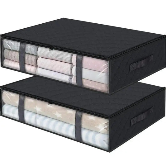 Underbed Storage Bag Portable Foldable Quilt Bag Wardrobe Clothes Storage Box Dustproof Organizer Home Dust-proof Organizer Box