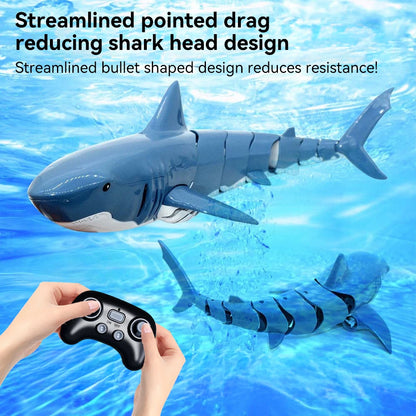 Electric Simulation  Shark Toy 2.4G Remote Control Smart Rechargeable Rc Shark whale Toy Can Go Underwater For Boys Girls Gift