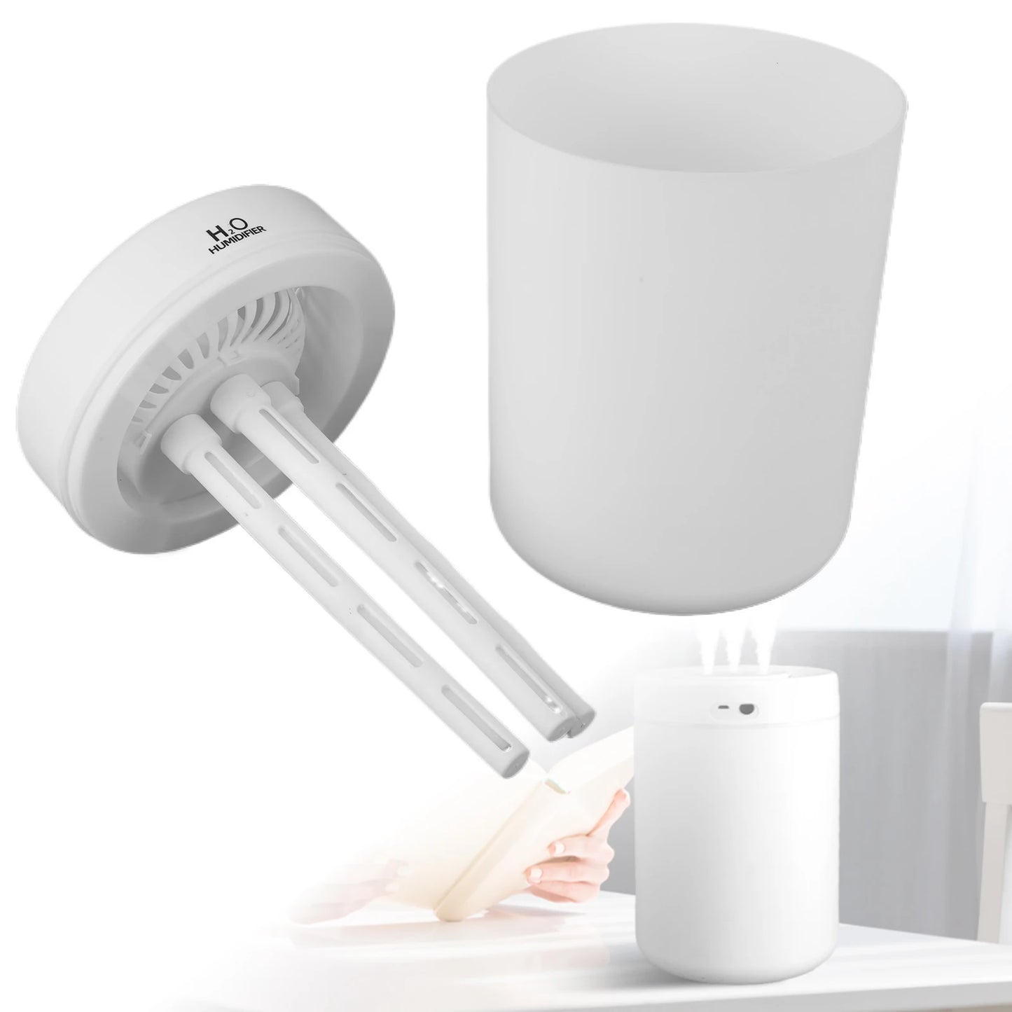 Humidifiers for Bedroom - Quiet (3L Water Tank) Essential Oil Diffuser Home/Large Room3 Modes Mute Water Supplement for Desktop