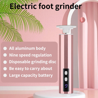 Wireless Foot Care File Leg Heels Remove USB Rechargeable Dead Skin Pedicure Tool with Replacement Sandpaper Foot Care Tool