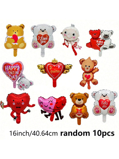 10pcs Valentine's Day Mini Balloon Love Bear Mini Balloon Valentine's Day Wedding Engagement Birthday Party Decoration