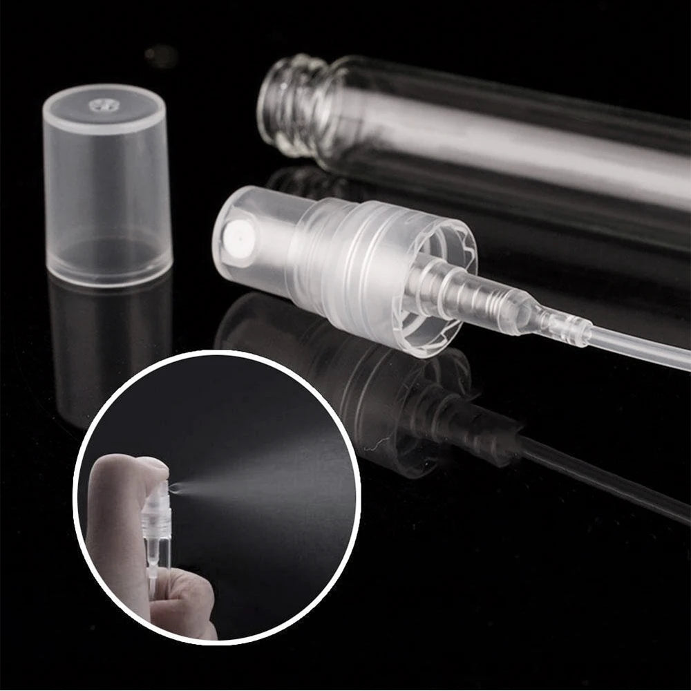 3/10ml Perfume Atomizer Empty Flat Glass Spray Bottle Refillable Container