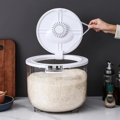 Large Upgrade Food Rice Bucket Household Insect-proof Moisture-proof Rice Barrels Sealed Rice Storage Tank Flour Grain Storage