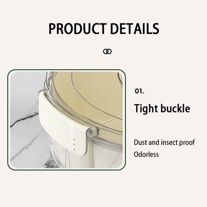 Six-Grid Food Storage Box With Handles Divided kitchen Container Compartments Stackable Snack Tray Removable and washable