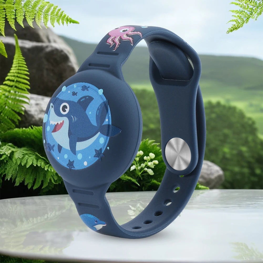 Kids Watch Band Waterproof Lightweight GPS Tracker Holder Silicone Toddler Holder Wristband for Apple Airtag