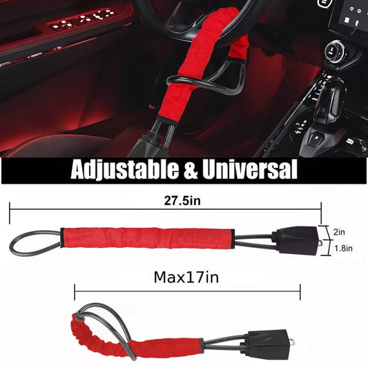 Steering Wheel Lock Anti-Theft Car Security Device Heavy Duty Seat Belt Lock