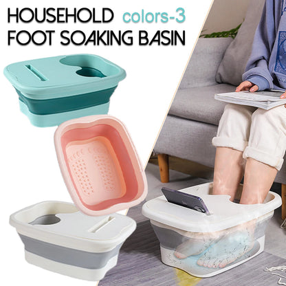 Portable Footbath Massage Bucket Easy To Store Foot Soaking Bath Tub Folding Basin for Winter warmth Relaxing and Pain Relief