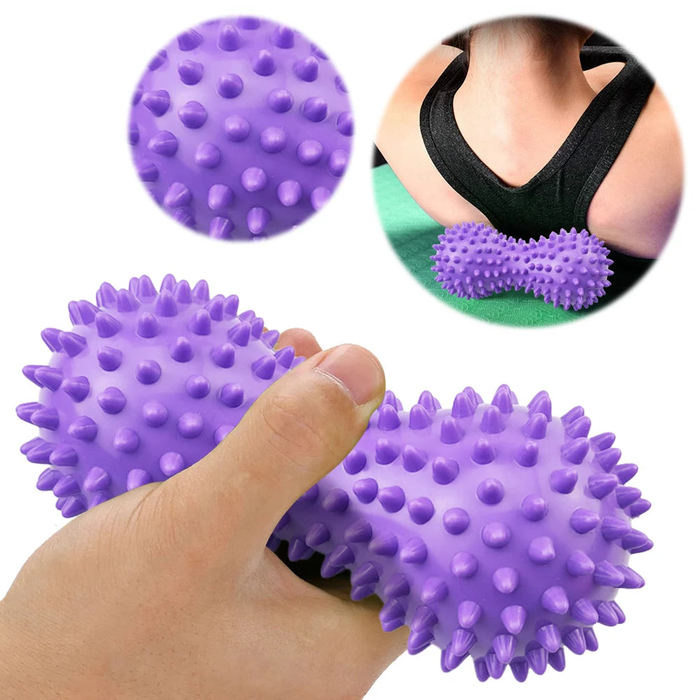 Peanut Massage Spiky Ball Spiky Massage Ball Peanut Massage Roller Trigger Point Hedgehog Ball for Hand/Foot Massage