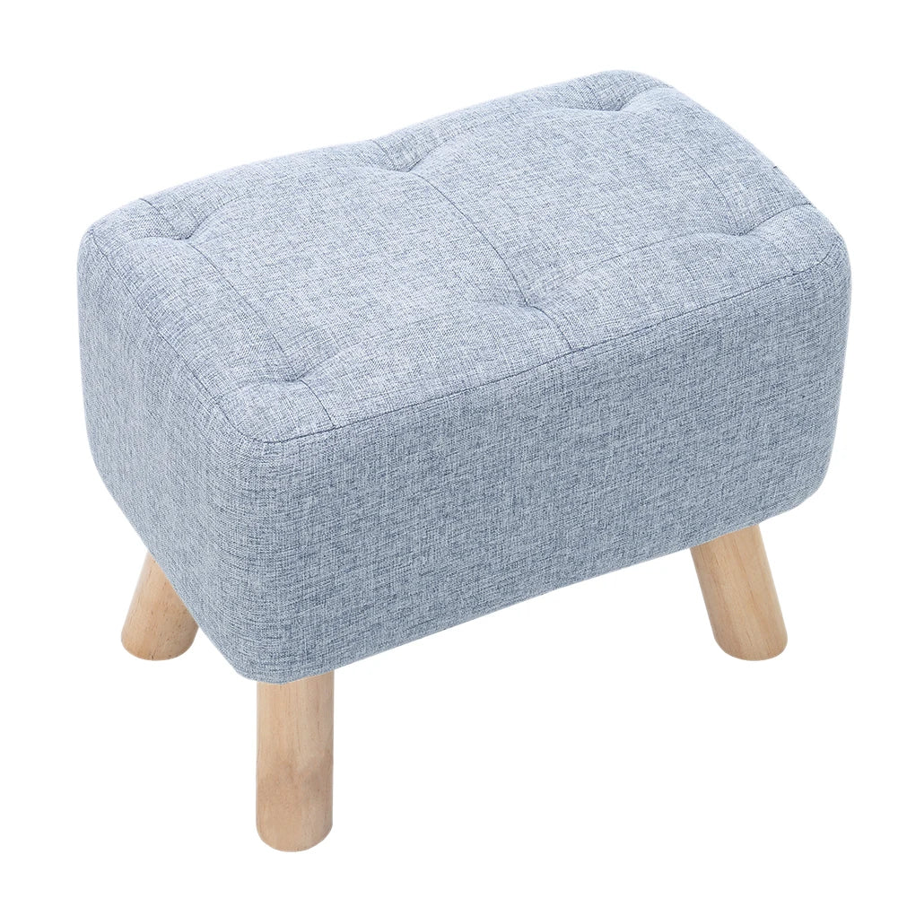 【Breeins】Linen Upholstered Ottoman Footstool with Pocket Chair Sofa Home Decoration