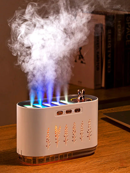 7 Colors LED Mist Humidifier Night Light Quiet Aroma Diffuser with 5 Nozzle Spray Cool Air Purifier Oil Diffuser for Home Office