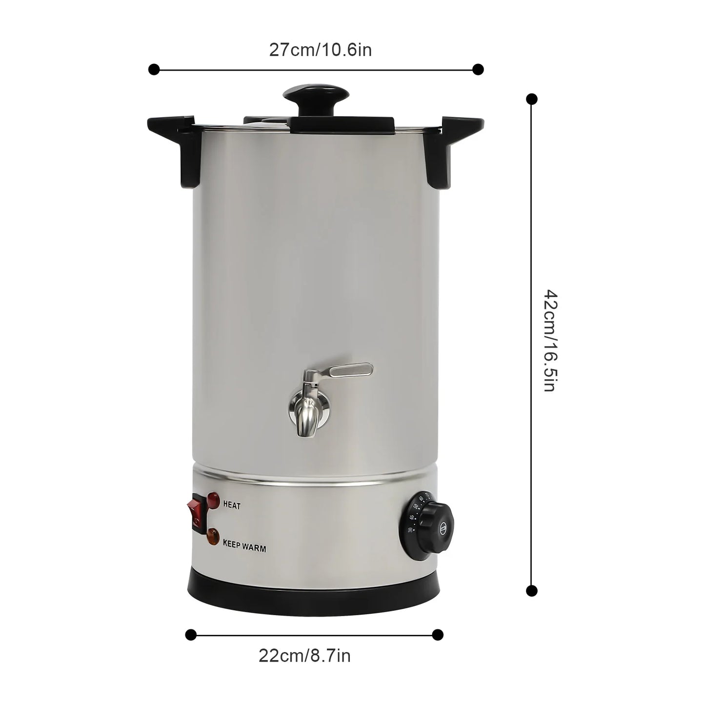 10L Wax Melter Electric Wax Melting Pot 304 Stainless Steel Wax Melting Equipment 1800W 220V-240V UK