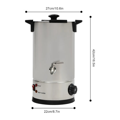 10L Wax Melter Electric Wax Melting Pot 304 Stainless Steel Wax Melting Equipment 1800W 220V-240V UK