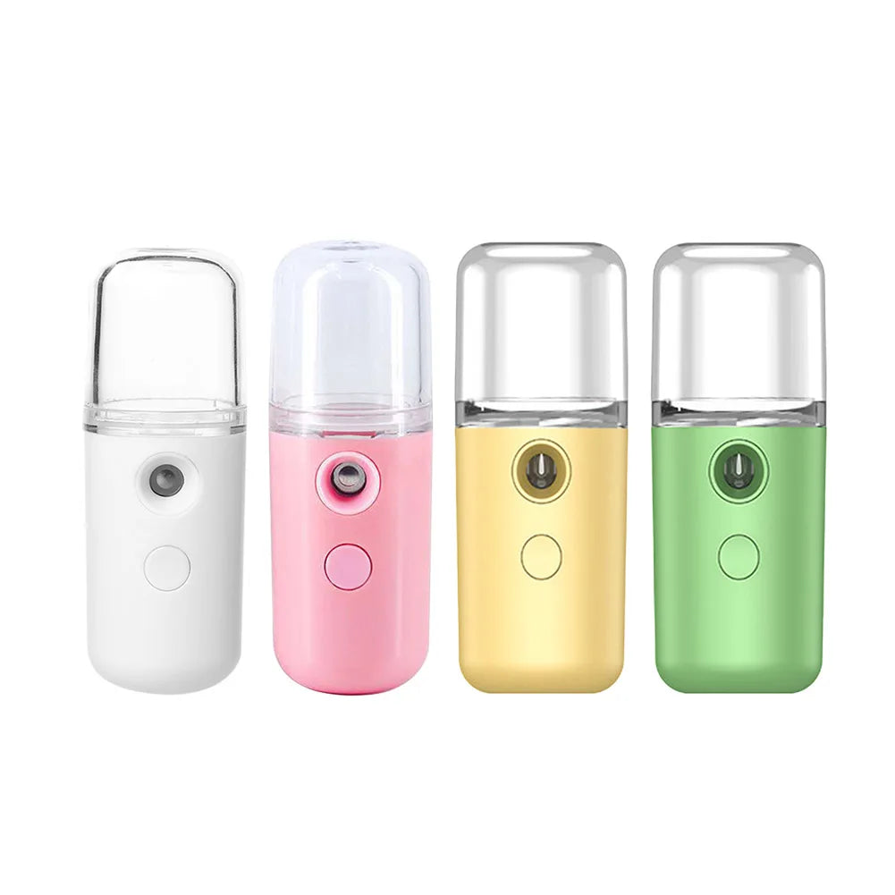 30ml Cool Mist Facial Steamer Visual Water Tank USB Rechargeable Handy Hydrating Sprayer Mini Beauty Device for Skin Care Makeup