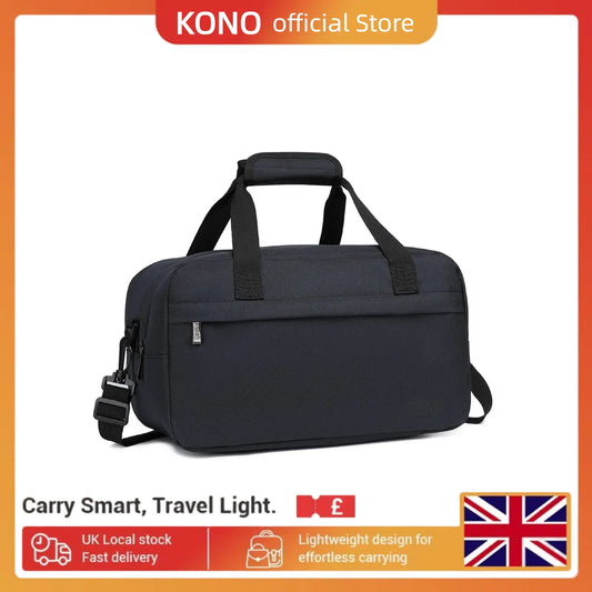 Kono 35x20x20 Cabin Bag Under Seat Ryanair Flight Carry On Bag Sports Travel Duffel Holdall Hand Luggage 14L Unisex