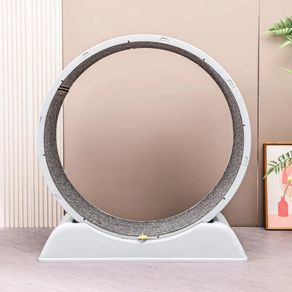 Cat Running Exercise Wheel Treadmill, Ultra-Quiet Safety Cat Training Toy with and Locking Mechanism,Removable Carpeted Runway