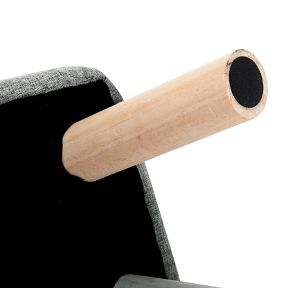 【Breeins】Linen Upholstered Ottoman Footstool with Pocket Chair Sofa Home Decoration