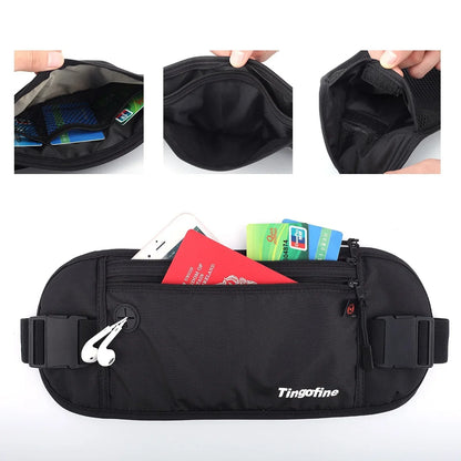 Outdoor Anti-theft Invisible Mobile Phone Waist Bag Passport Bag Multifu IDBags Sports Running Close Fitting Fashion Waist Packs