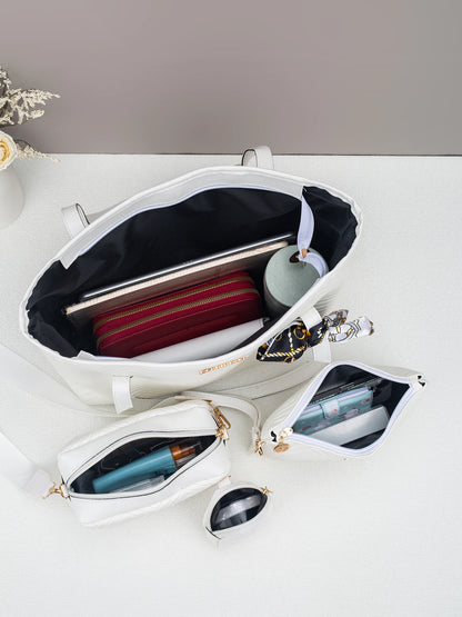 Wave pattern daily commuting large capacity tote bag handbag four piece set fashion trend personality change camera bag