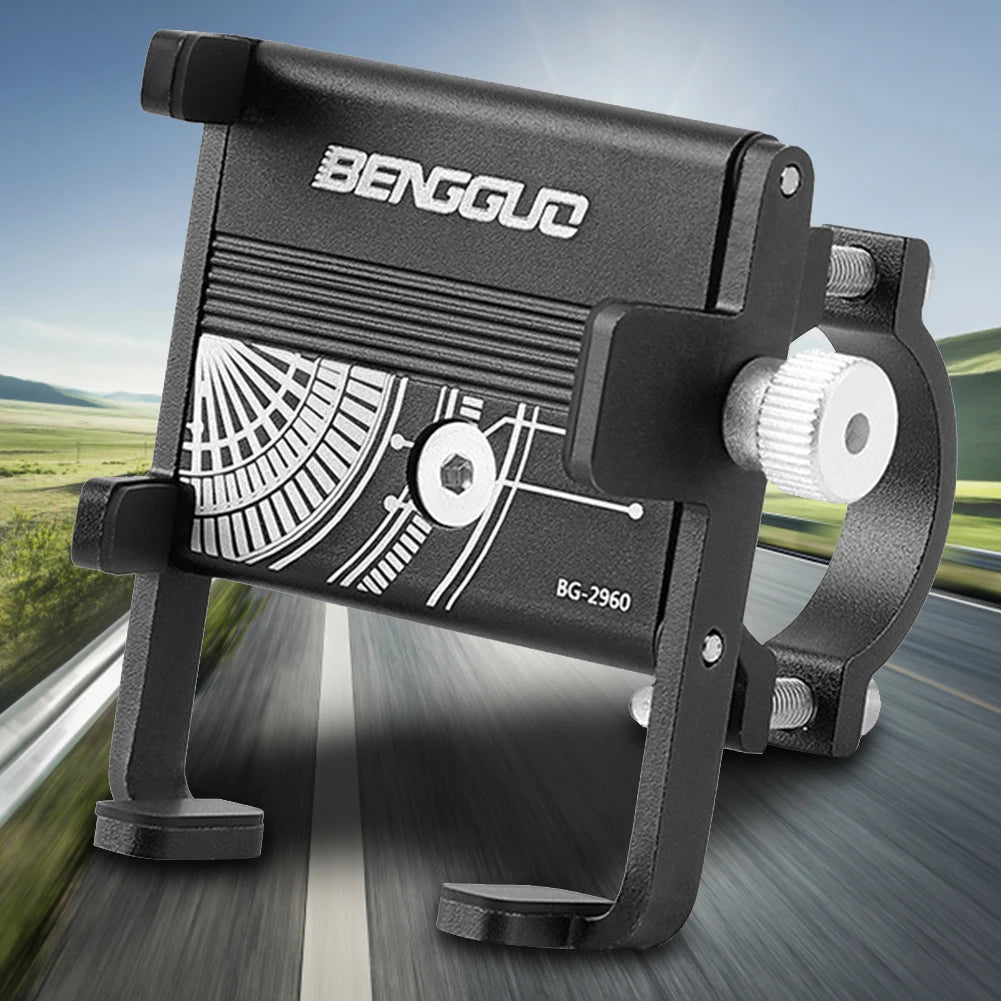 Bicycle Phone Reliable Mount Aluminium Alloy MTB Phone Mount Stand Adjustable Bike Phone Nonslip Holder Fixed Navigation Bracket