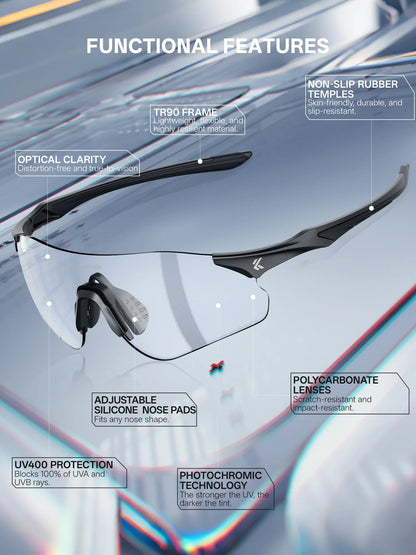 KAPVOE New Outdoor Cycling Sunglasses Glasses Road Bike Cycling UV400 Eyewear Men Women Bicycle Sports Hiking Running Glasses