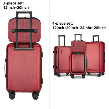 Kono 2/4-Piece Hardshell Luggage Set - ABS+PC Lightweight Suitcases w/TSA Lock & 4 Spinner Wheels, 12"-28" Carry-On & Check-In
