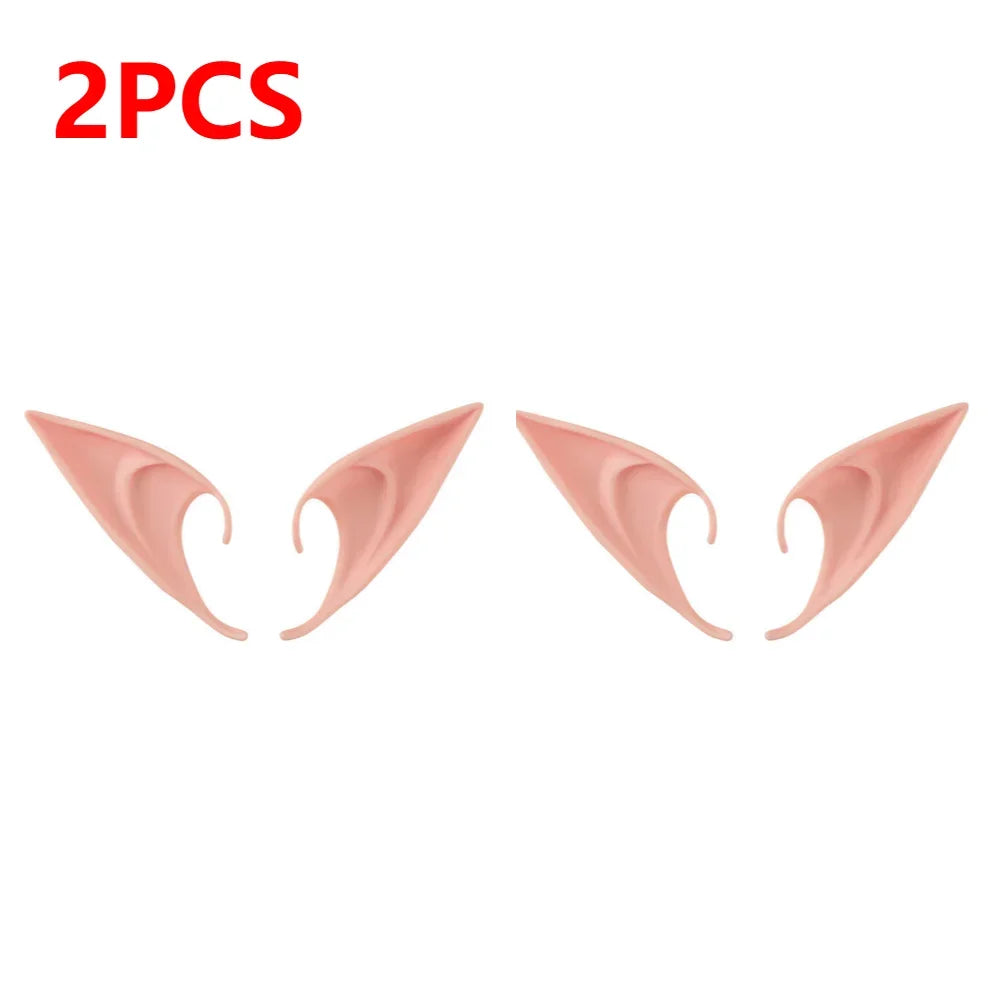 1-10Pairs Halloween Elf Ears,Latex Ears for Angel,Halloween Cosplay Decoration,Masquerade Costume,Fairy Photo Props for Girl